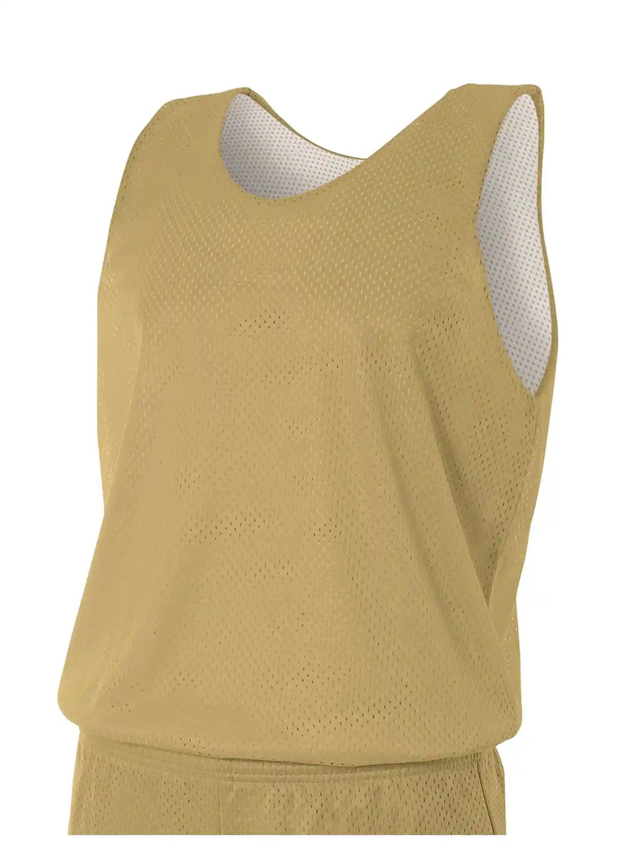 A4 N2206 Youth Reversible Mesh Tank - Vegas Gold White