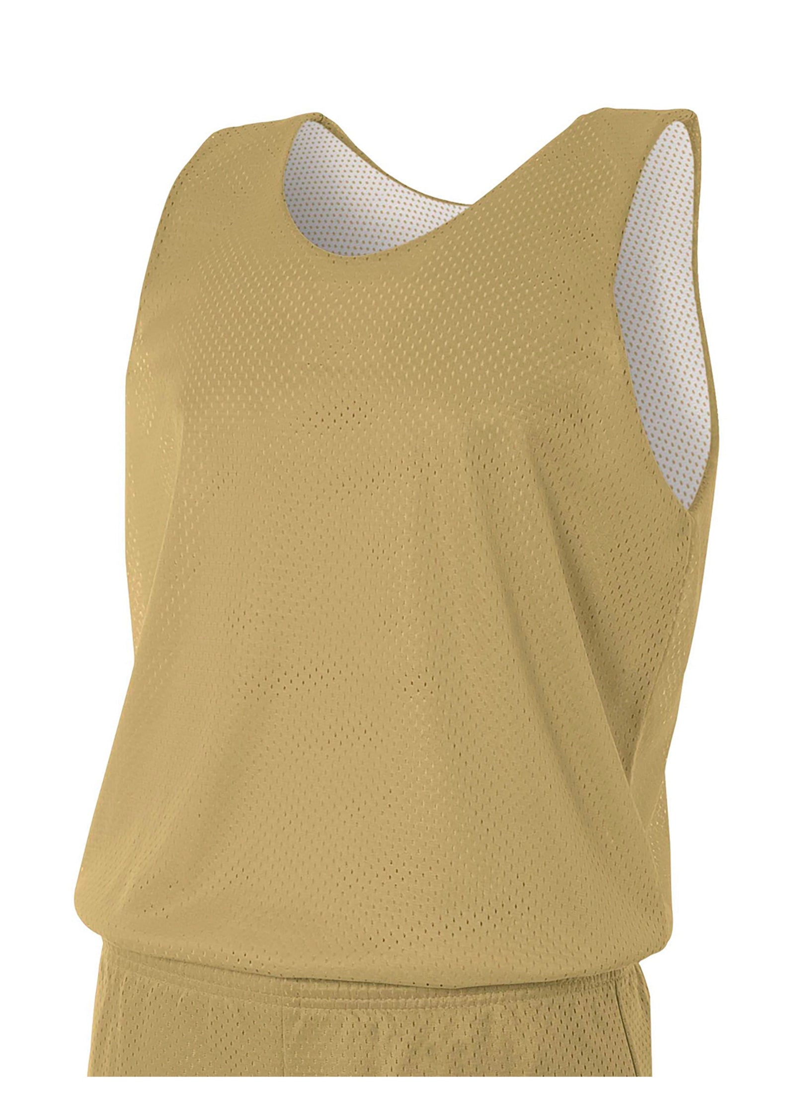 A4 N2206 Youth Reversible Mesh Tank - Vegas Gold White