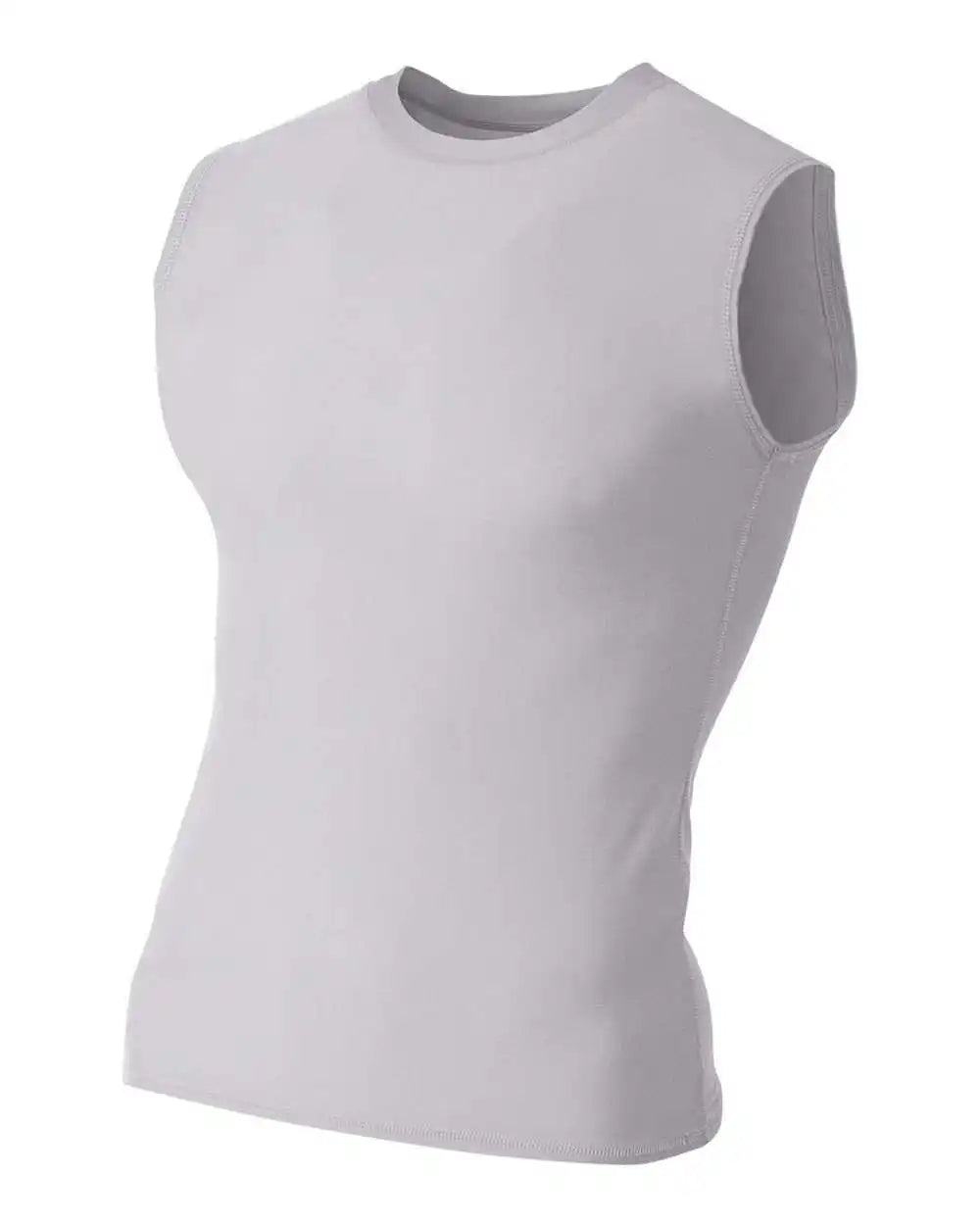 A4 N2306 Compression Muscle Tee - Silver