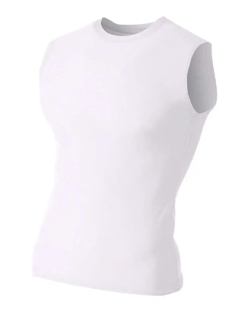 A4 N2306 Compression Muscle Tee White