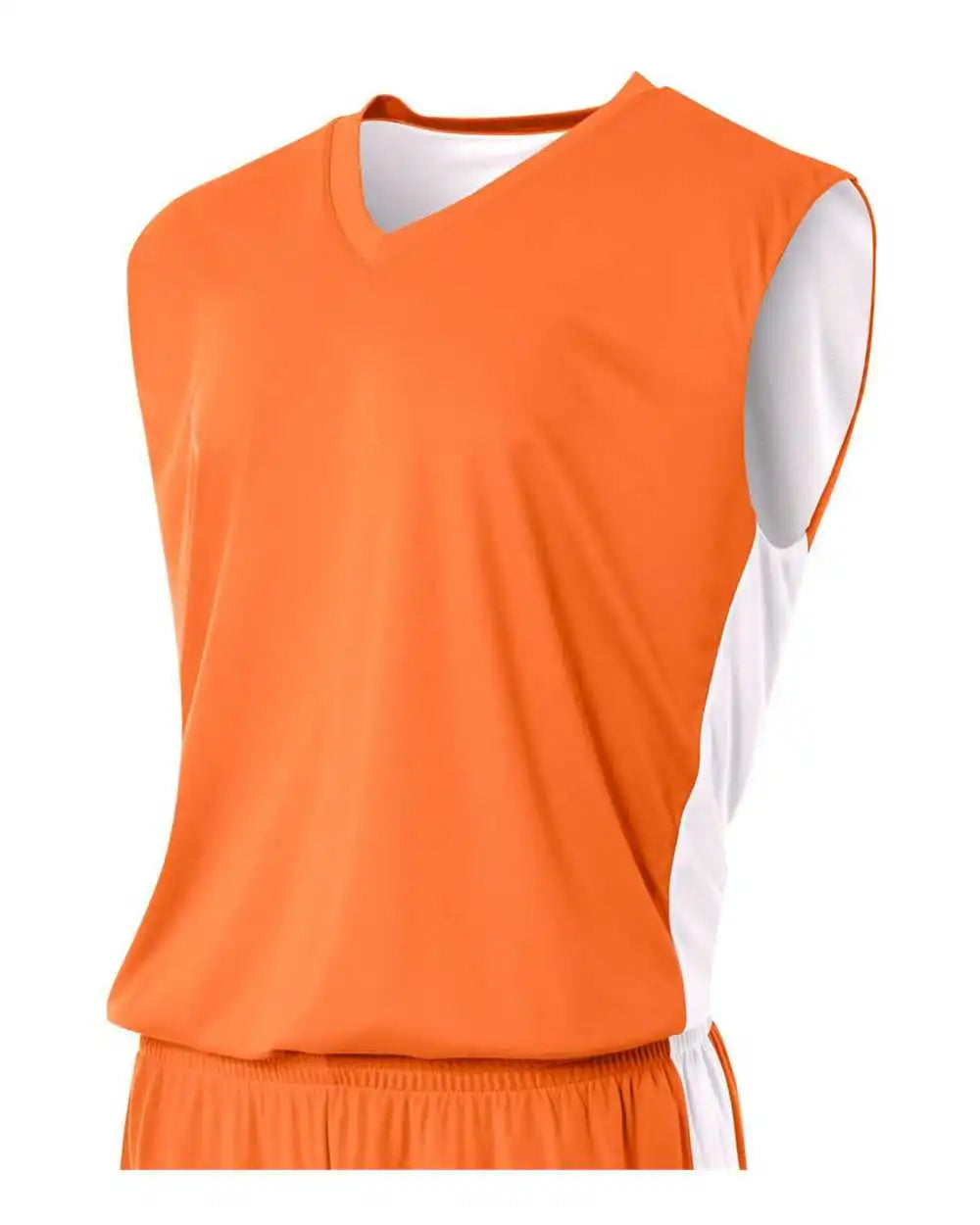 A4 N2320 Reversible Moisture Management Muscle - Orange White