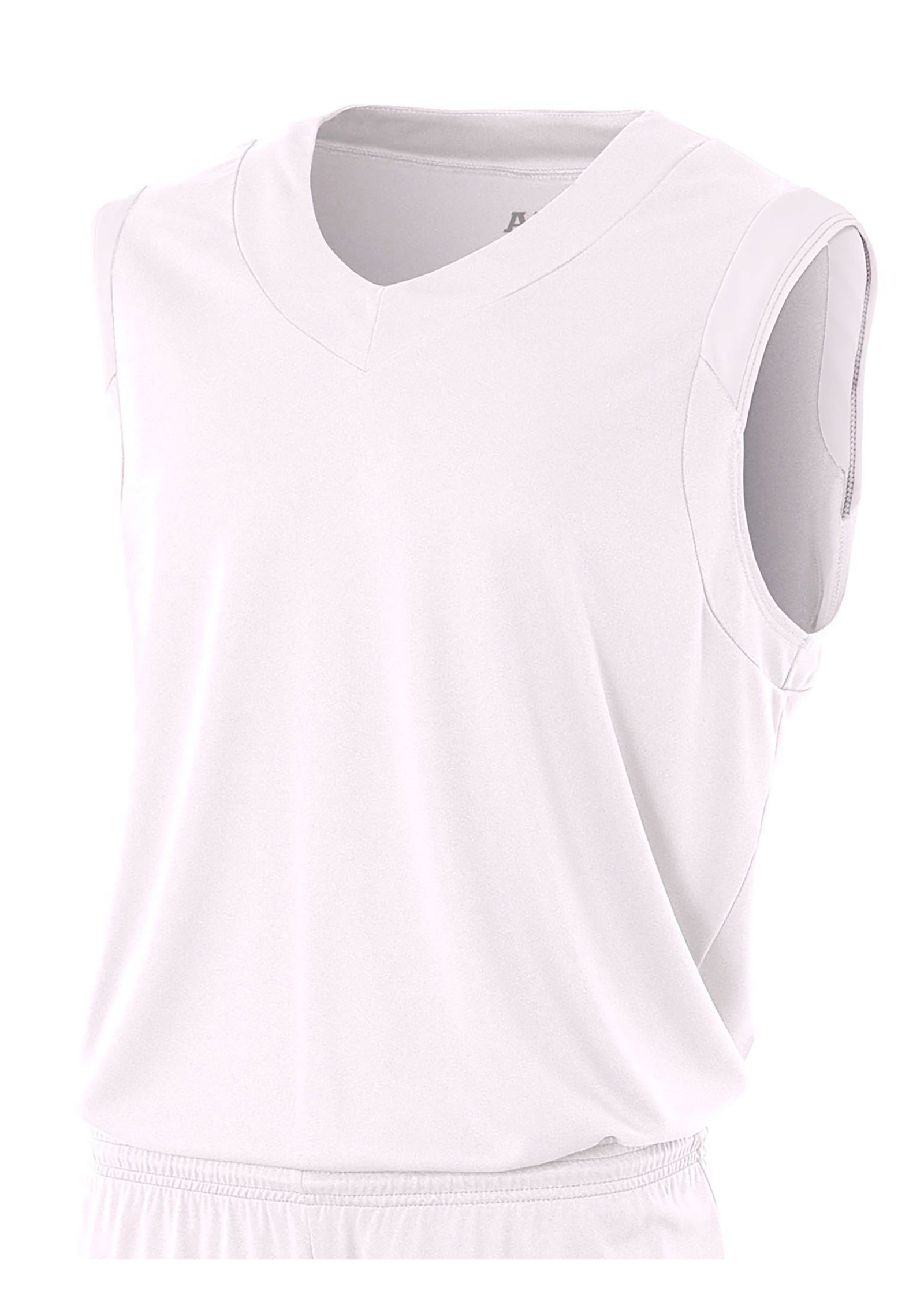 A4 N2340 Moisture Management V-neck Muscle - Graphite White