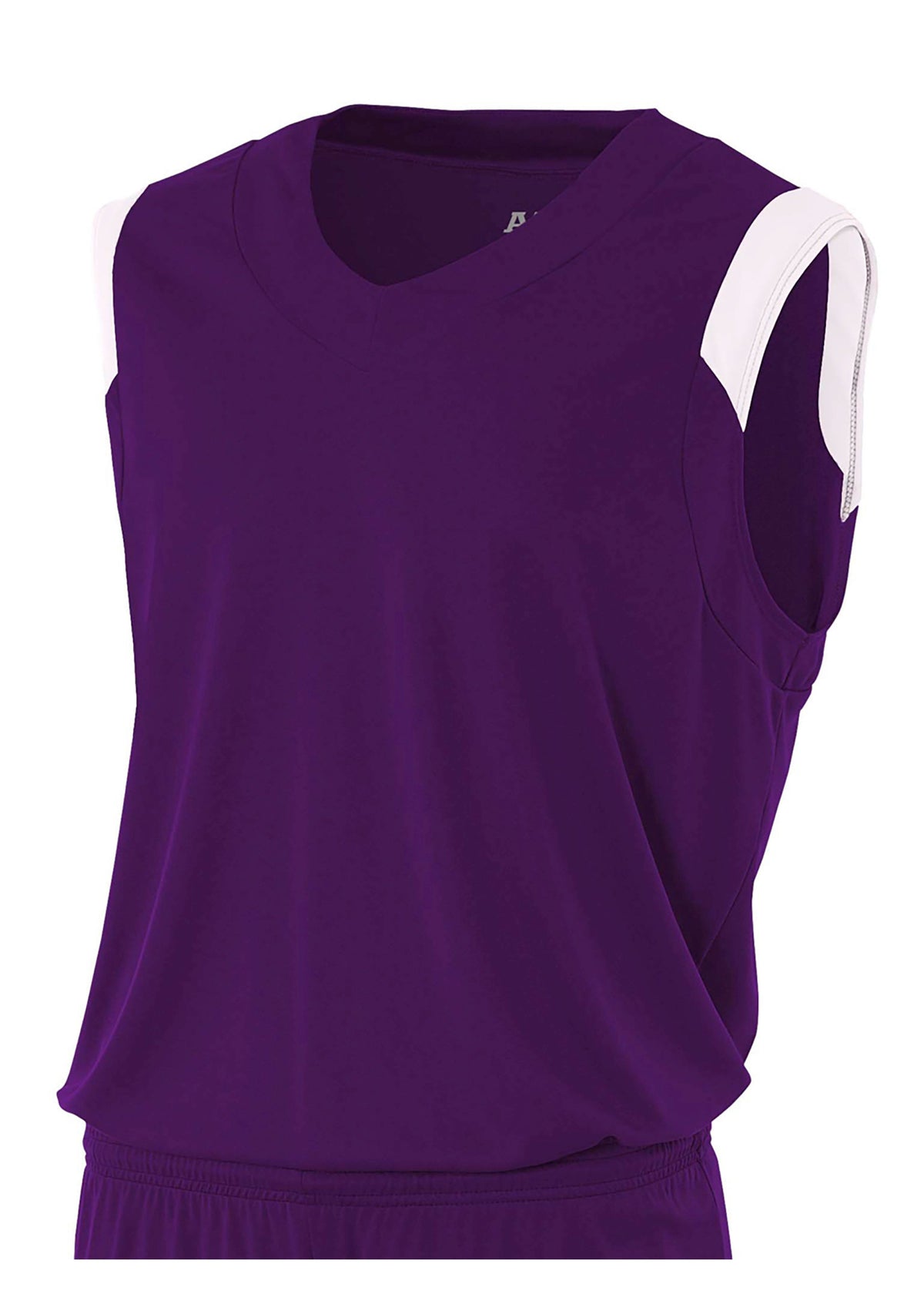 A4 N2340 Moisture Management V-neck Muscle - White