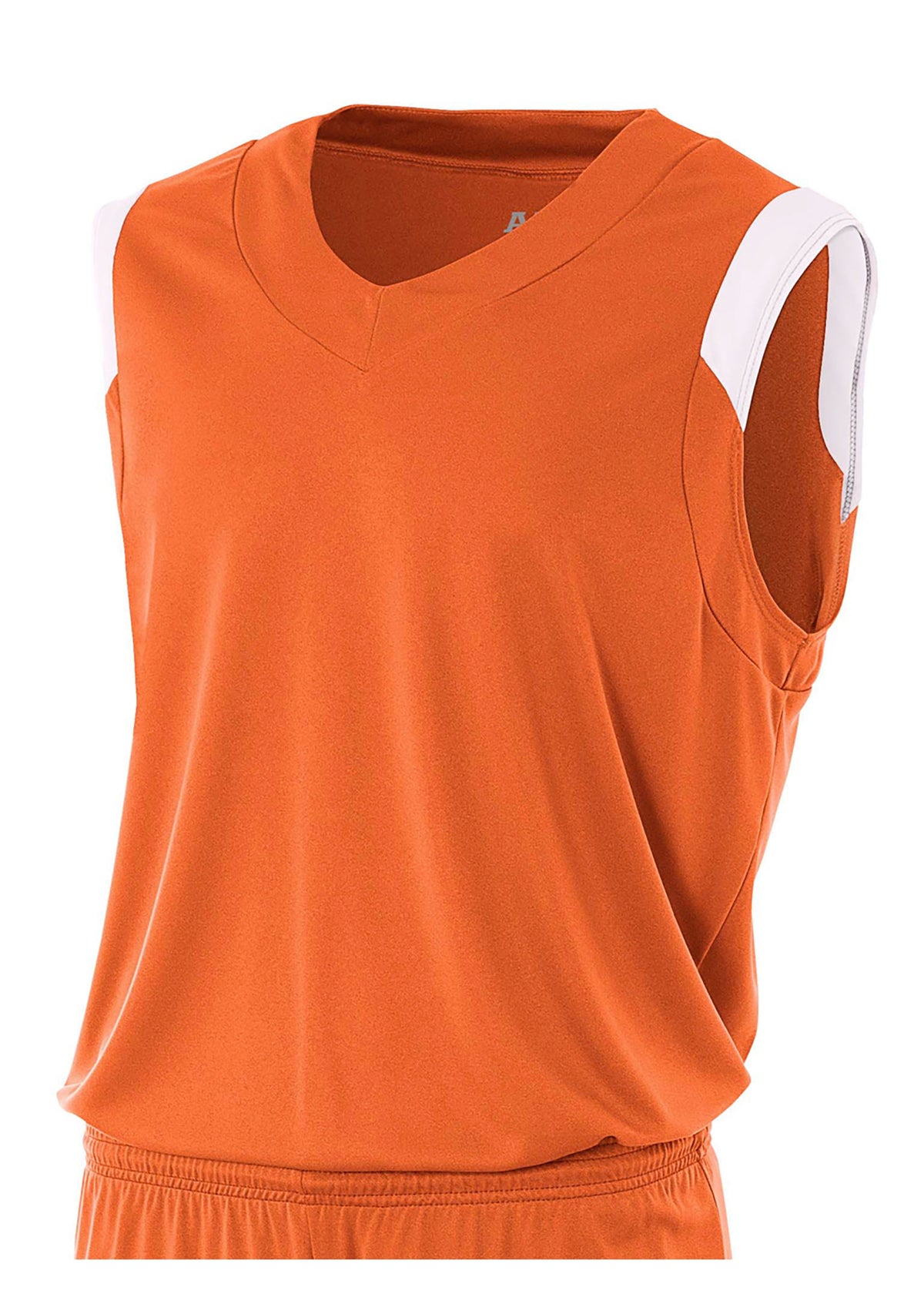 A4 N2340 Moisture Management V-neck Muscle - White