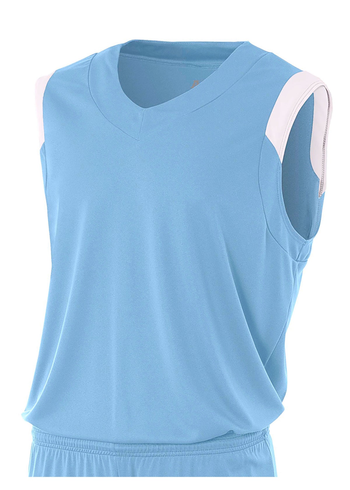 A4 N2340 Moisture Management V-neck Muscle - White
