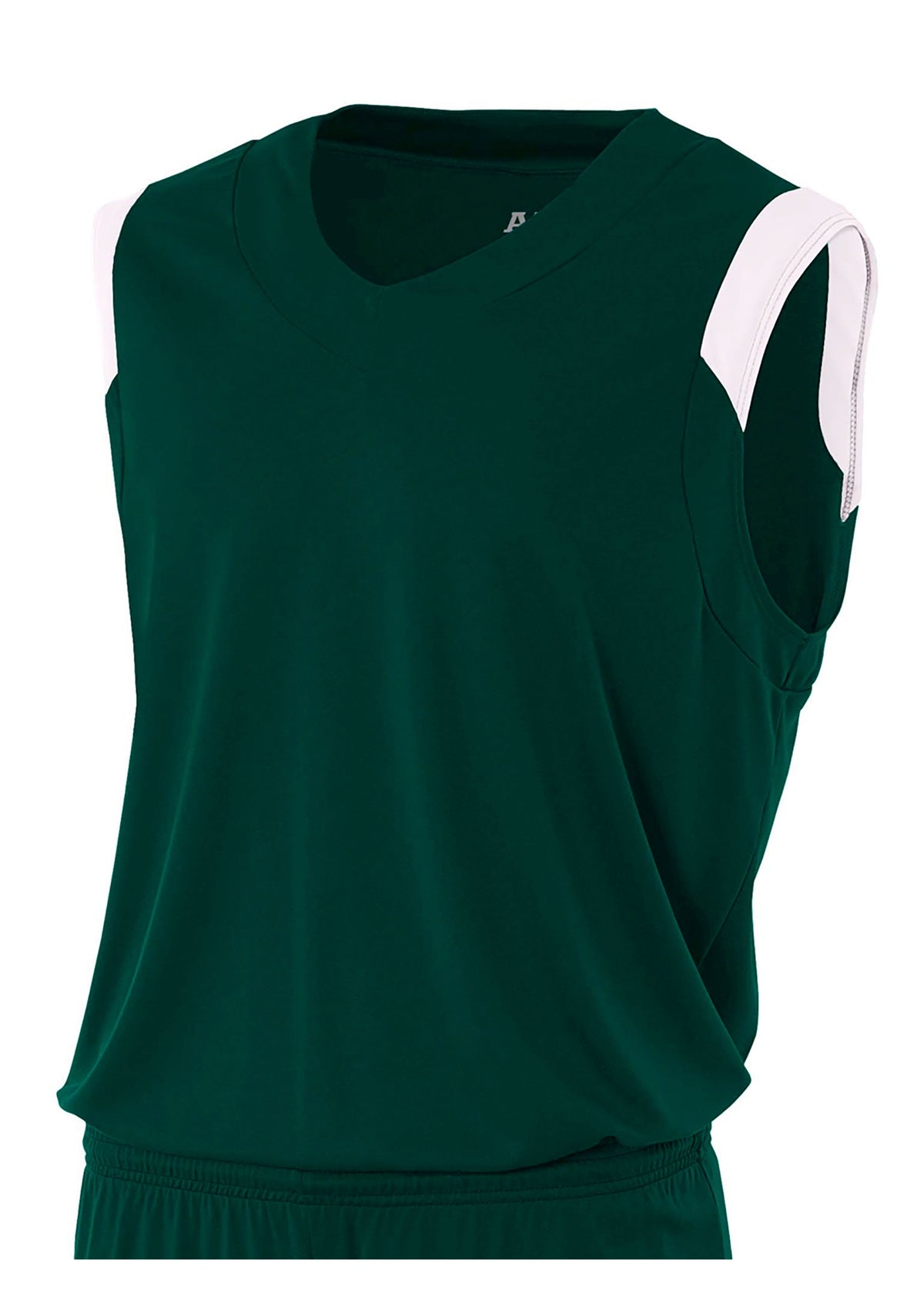 A4 N2340 Moisture Management V-neck Muscle - White