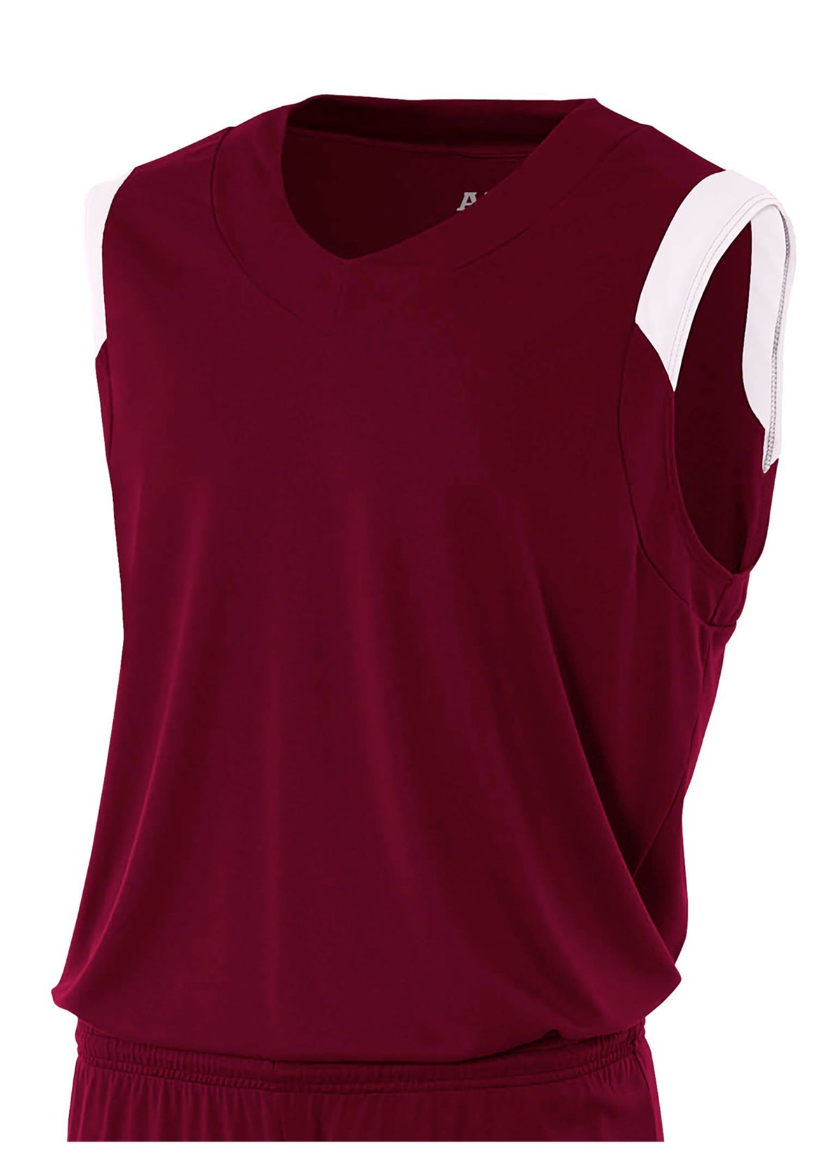 A4 N2340 Moisture Management V-neck Muscle - White