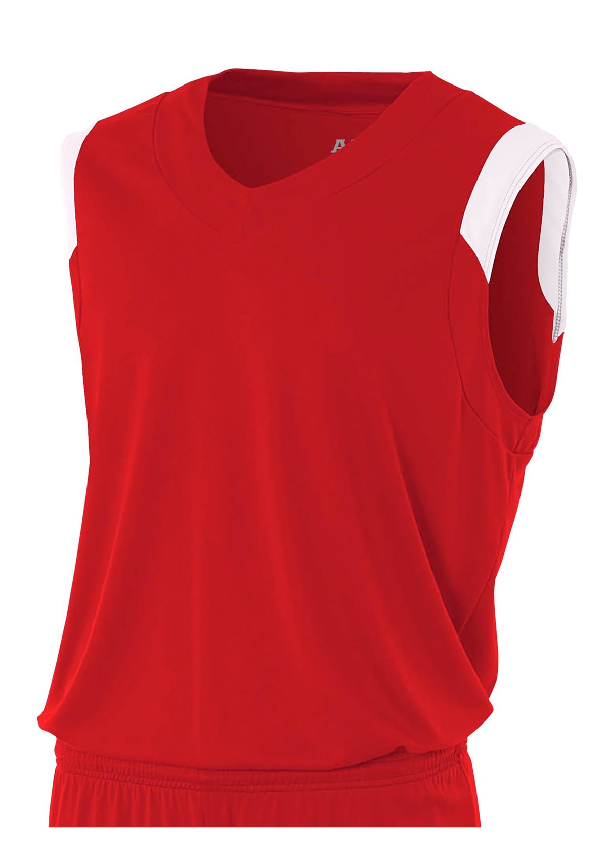 A4 N2340 Moisture Management V-neck Muscle - White