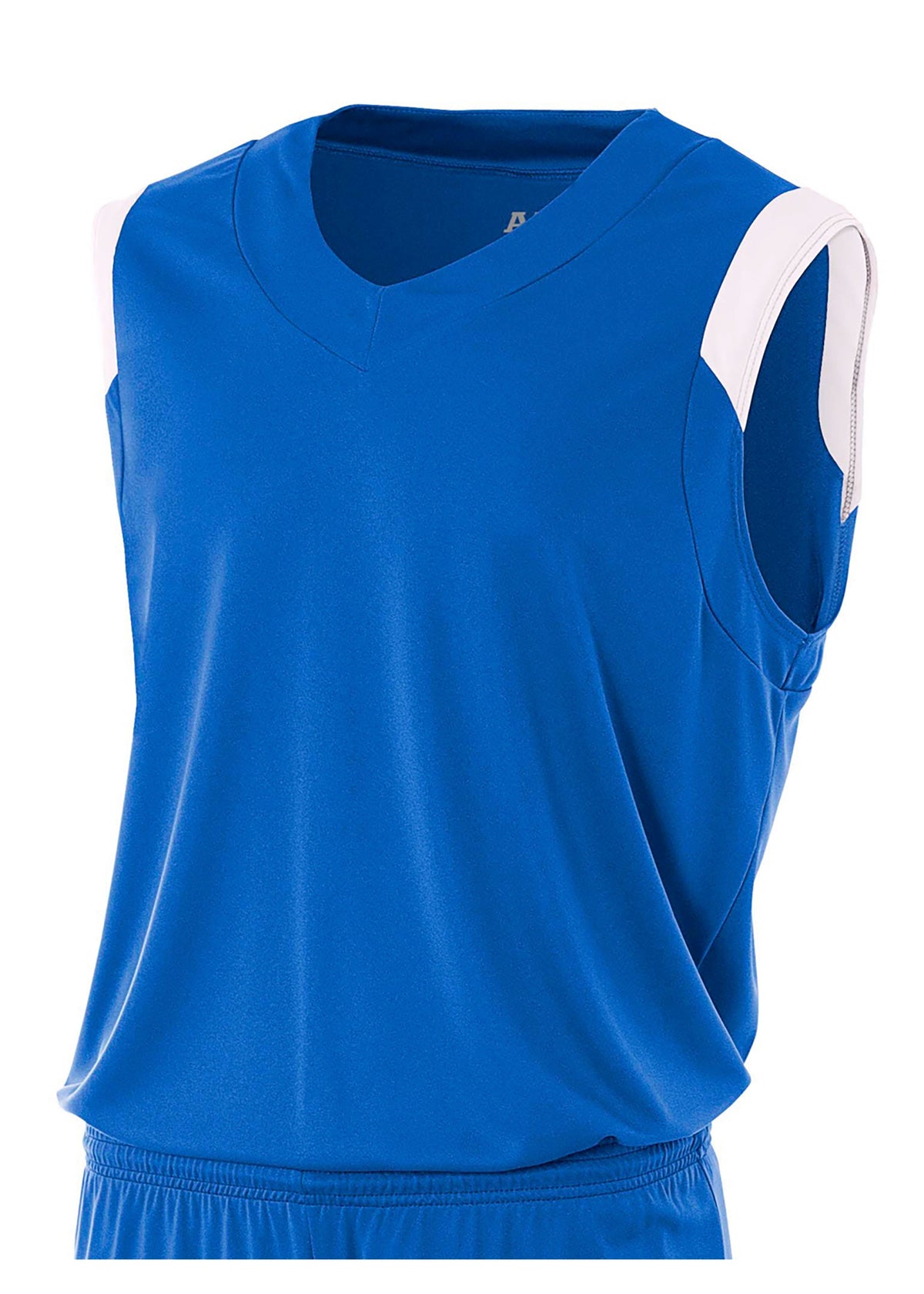 A4 N2340 Moisture Management V-neck Muscle - White
