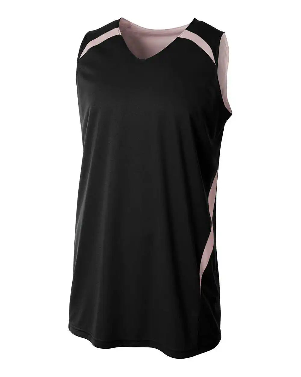 A4 N2372 Double Reversible Jersey - Black White
