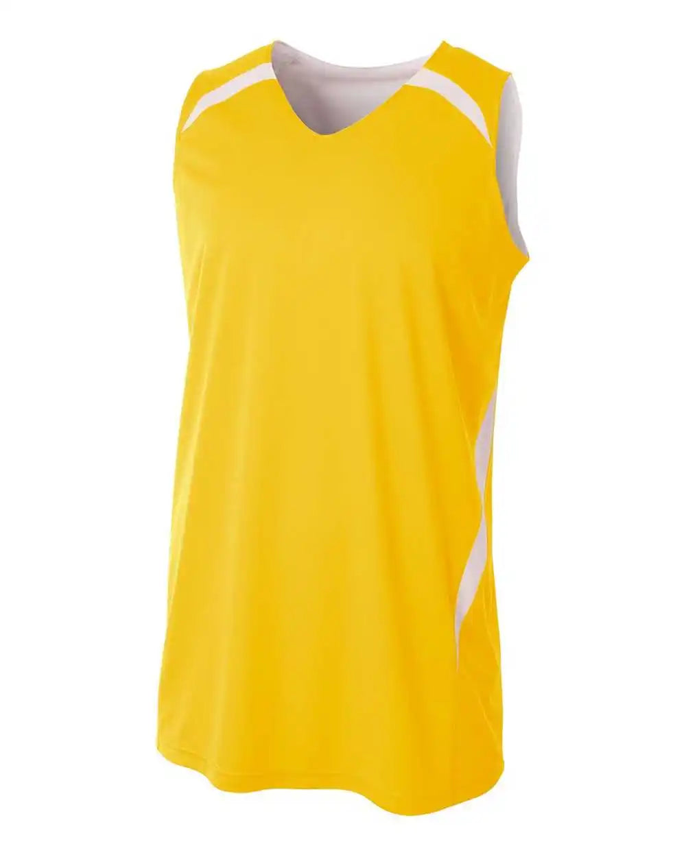 A4 N2372 Double Reversible Jersey - Gold White