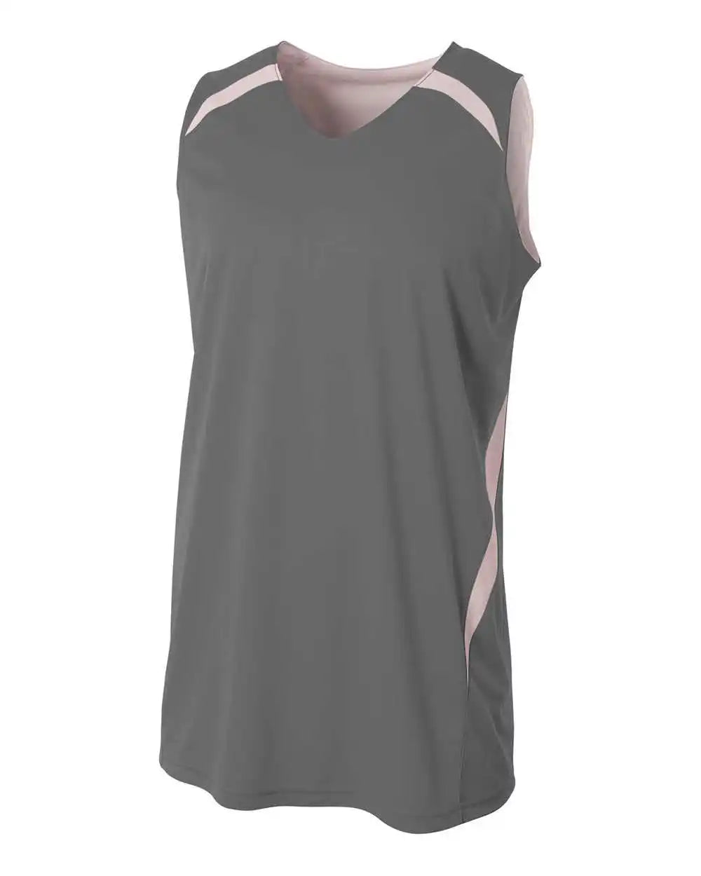 A4 N2372 Double Reversible Jersey - Graphite White
