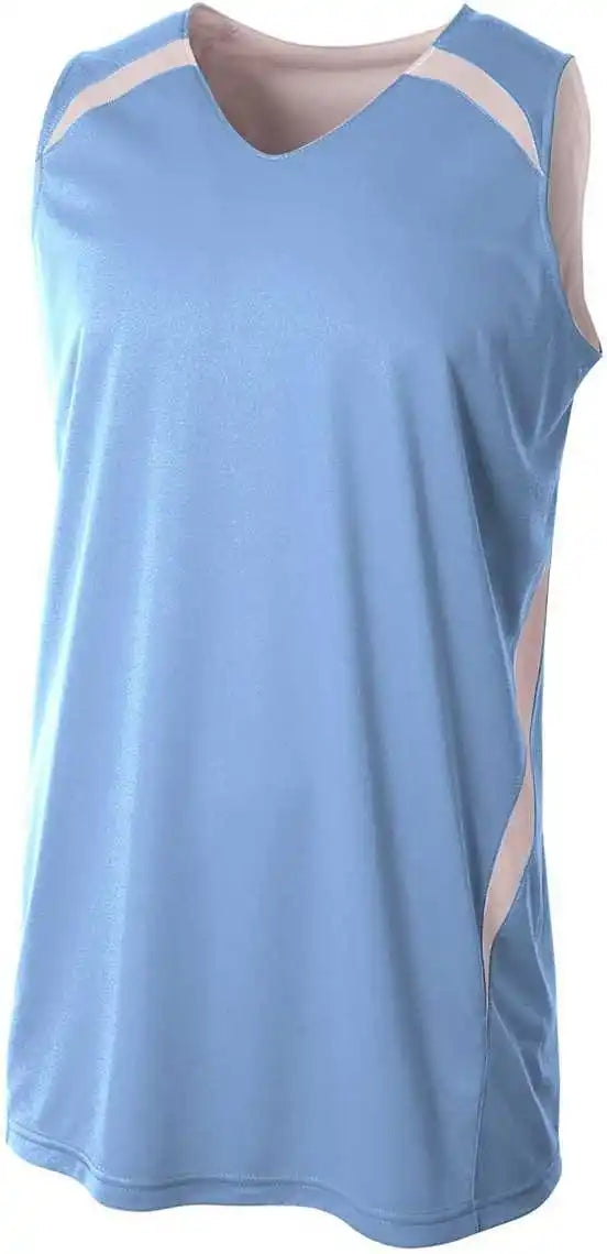 A4 N2372 Double Reversible Jersey - Light Blue White