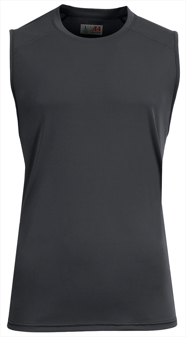 A4 N2500 Unisex Airflex Sleeveless Muscle T-shirt - Graphite