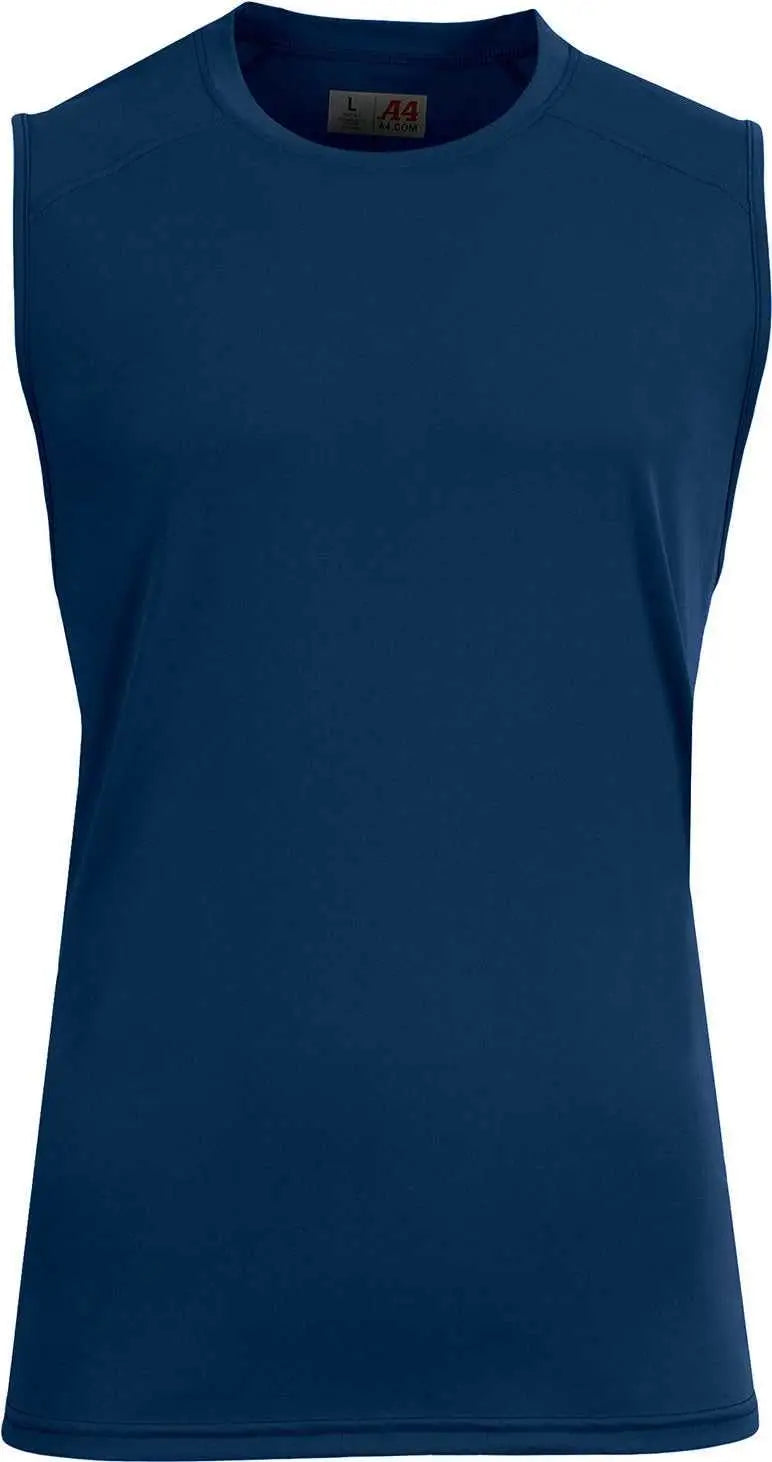 A4 N2500 Unisex Airflex Sleeveless Muscle T-shirt - Navy