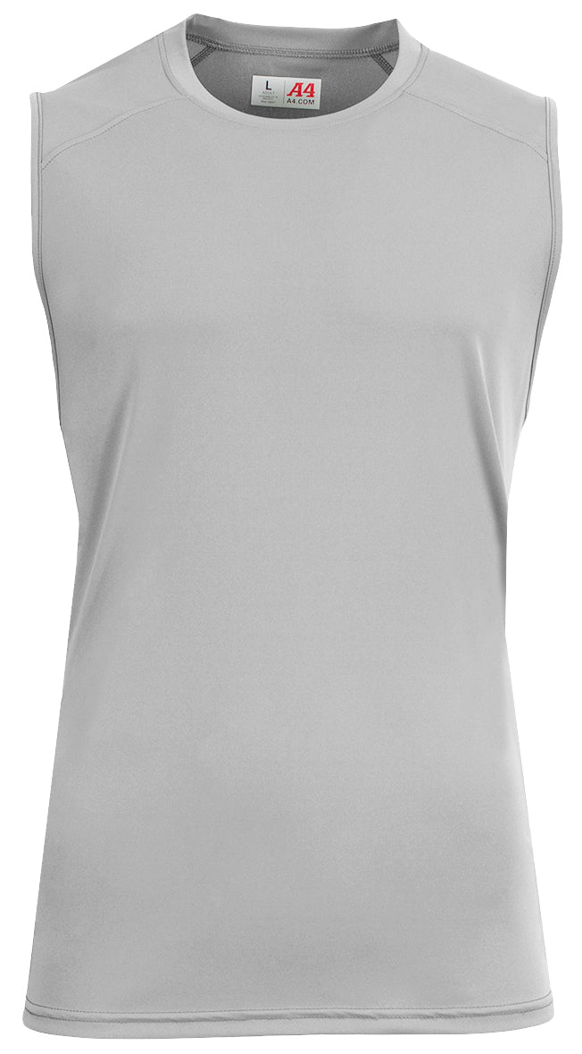 A4 N2500 Unisex Airflex Sleeveless Muscle T-shirt - Silver