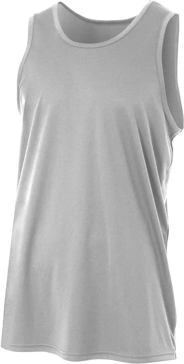 A4 N2502 Sprint Sport Tank - Silver - Light Gray / Adult Xs