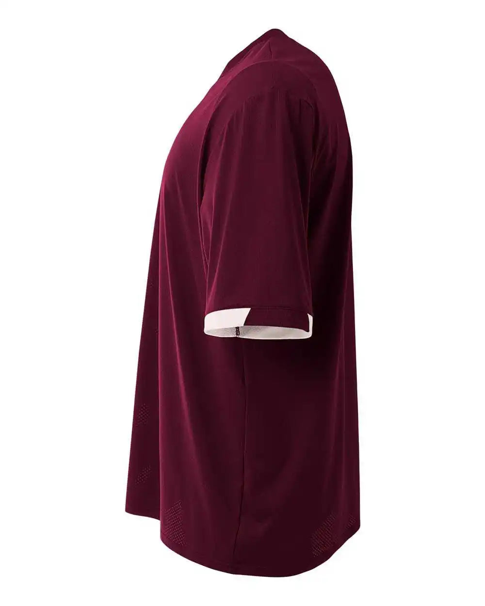 A4 N3011 the Stretch Pro - Mesh Baseball Jersey - Maroon White