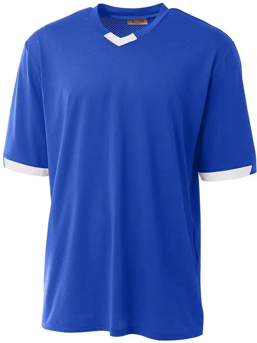 A4 N3011 the Stretch Pro - Mesh Baseball Jersey - Royal White