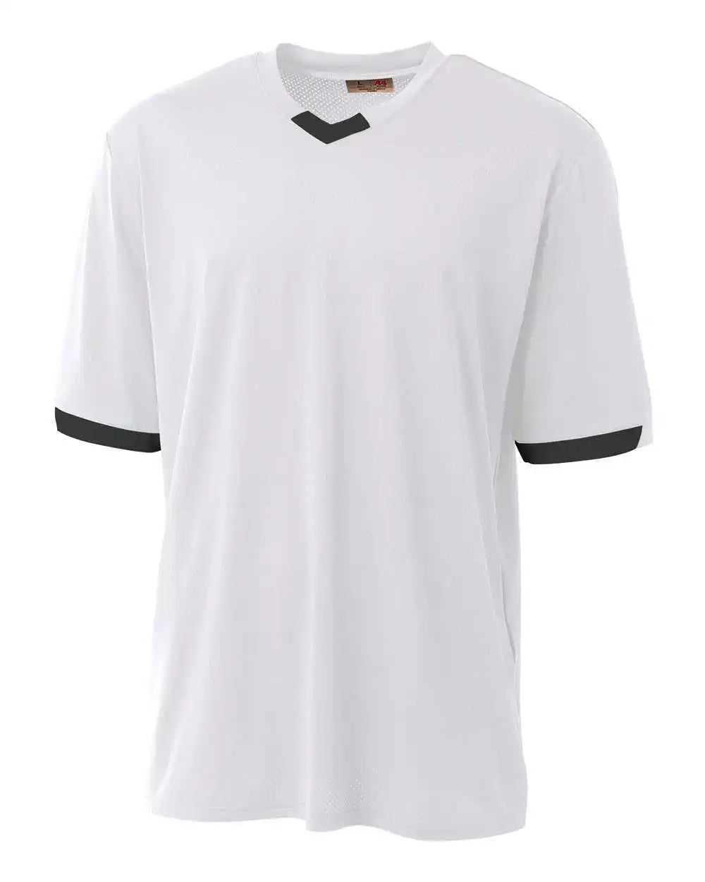 A4 N3011 the Stretch Pro - Mesh Baseball Jersey - White Black