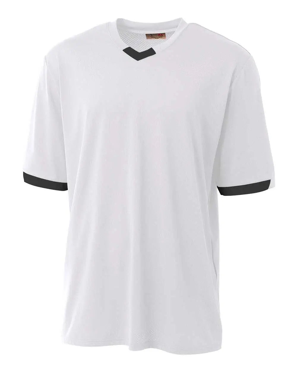 A4 N3011 the Stretch Pro - Mesh Baseball Jersey - White Black