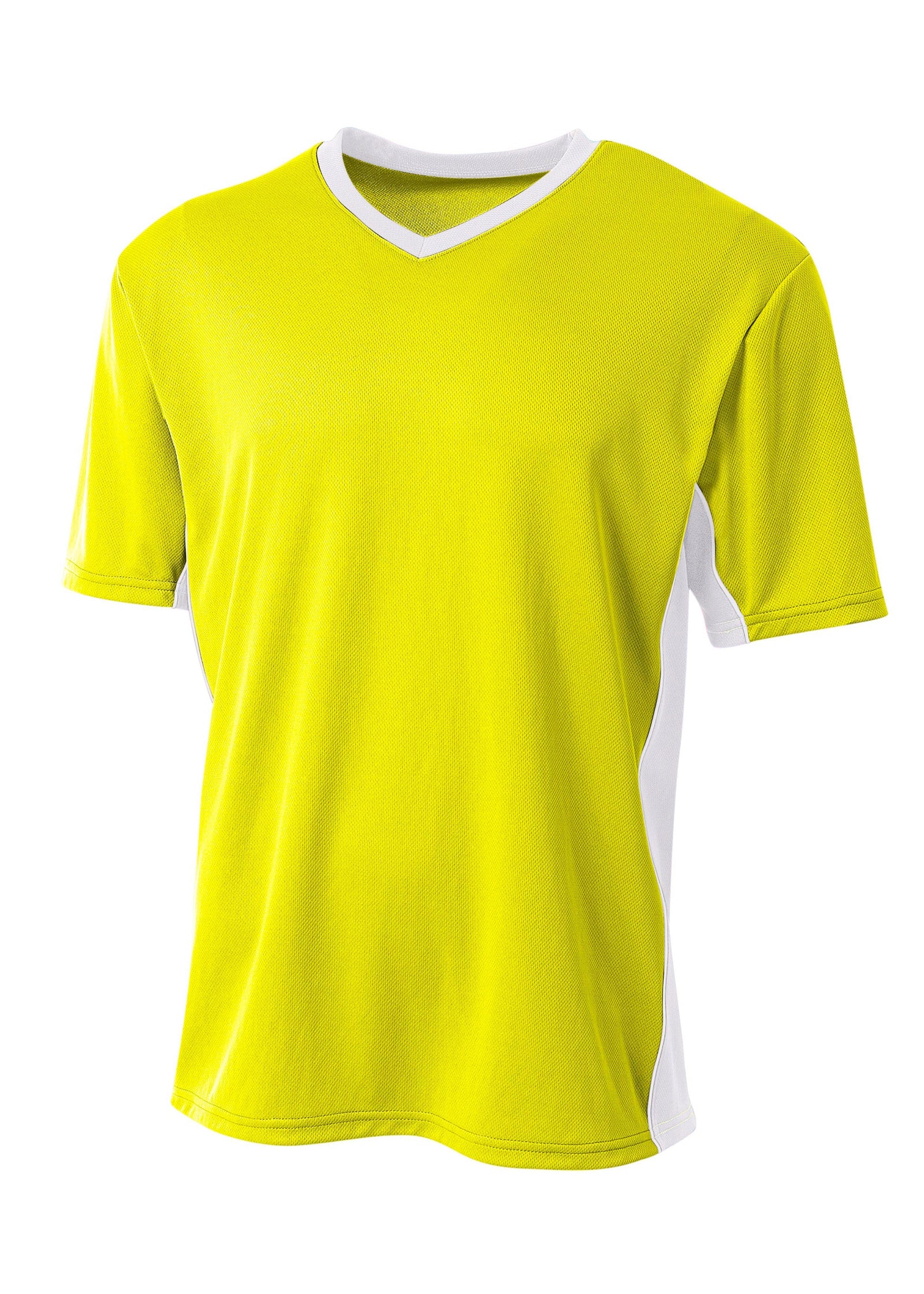A4 N3018 Liga Soccer Jersey - Safety Yellow White