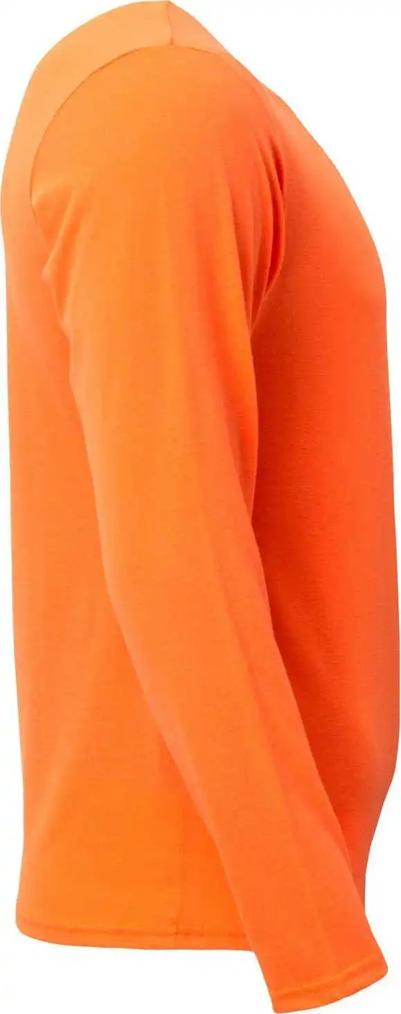 A4 N3029 Men’s Softek Long-sleeve T-shirt - Safety Orange