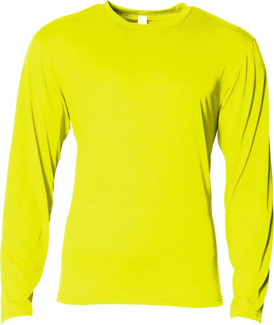 A4 N3029 Men’s Softek Long-sleeve T-shirt - Safety Yellow