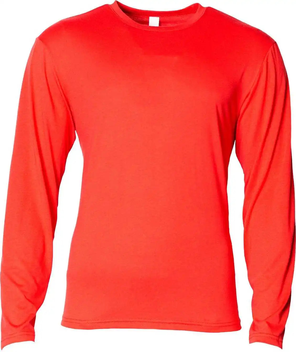A4 N3029 Men’s Softek Long-sleeve T-shirt - Scarlet
