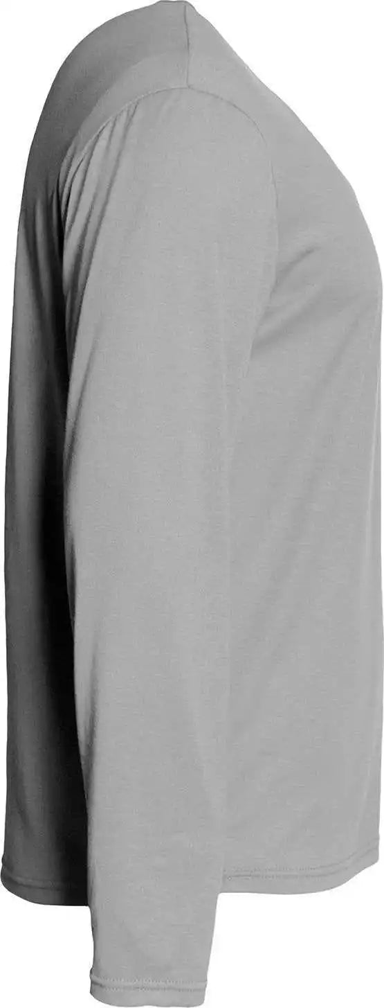 A4 N3029 Men’s Softek Long-sleeve T-shirt - Silver