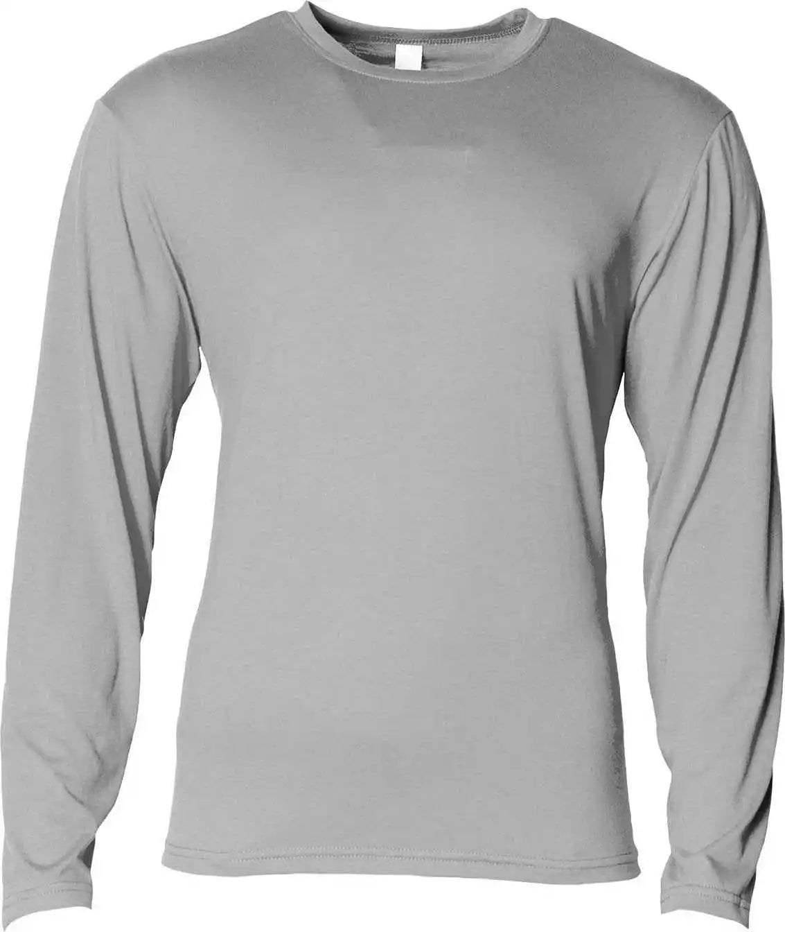 A4 N3029 Men’s Softek Long-sleeve T-shirt - Silver