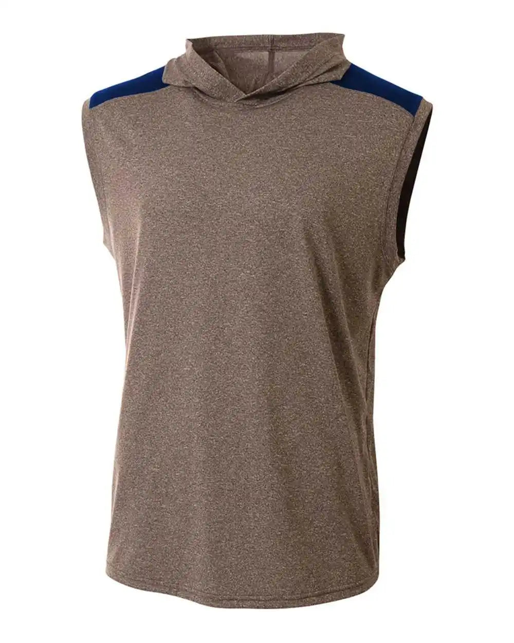 A4 N3031 Tourney Hooded Tee Heather Navy