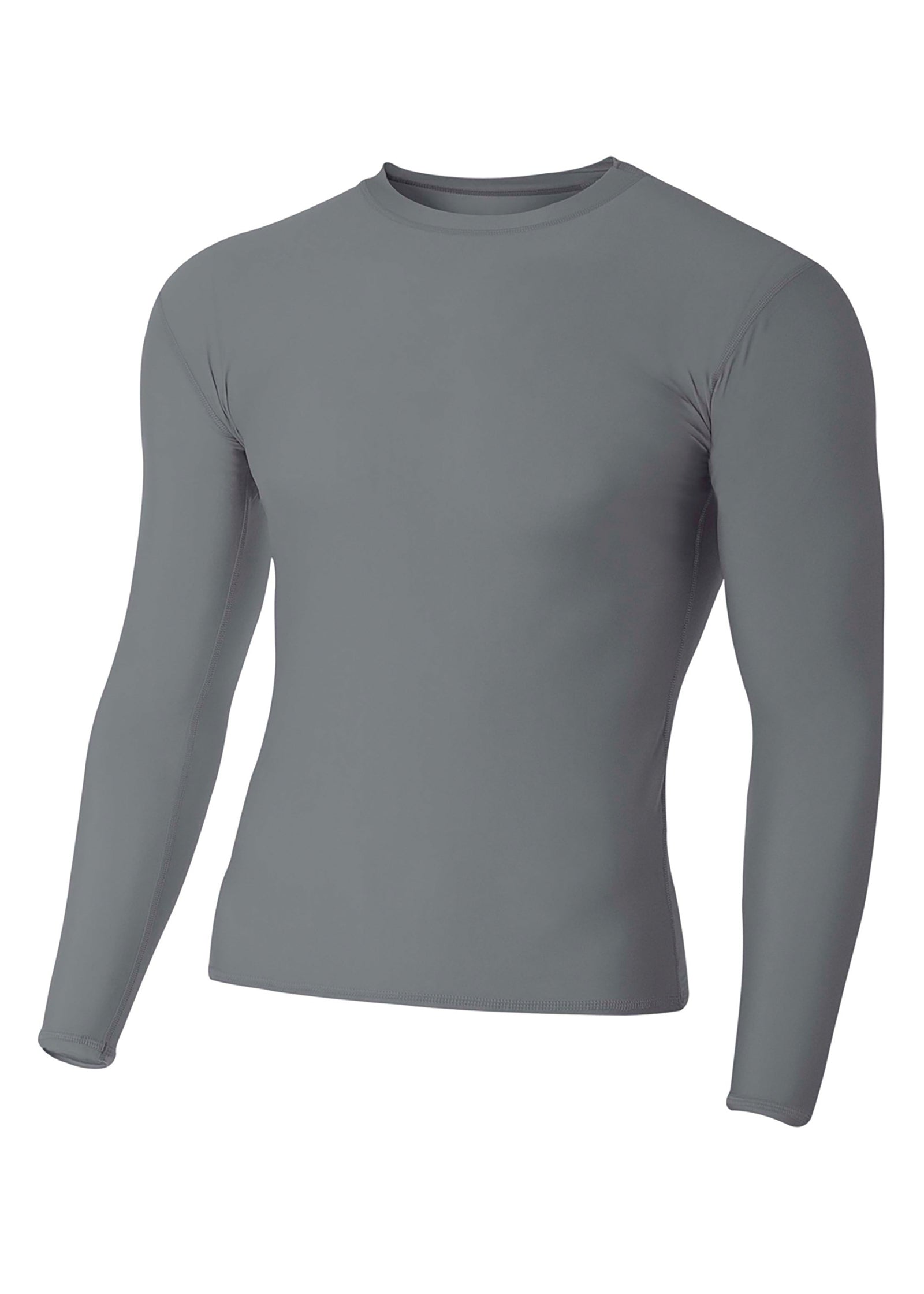 A4 N3133 Long Sleeve Compression Crew - Graphite