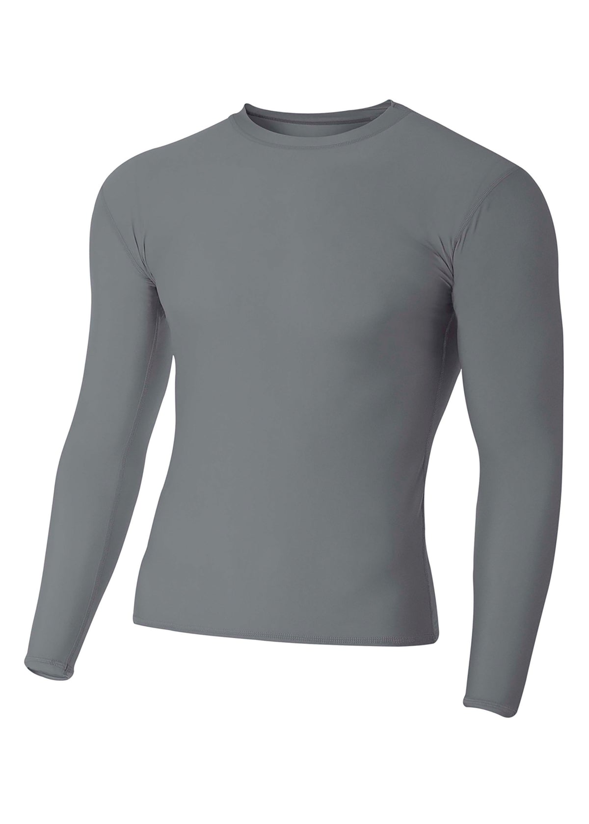 A4 N3133 Long Sleeve Compression Crew - Graphite - Xs