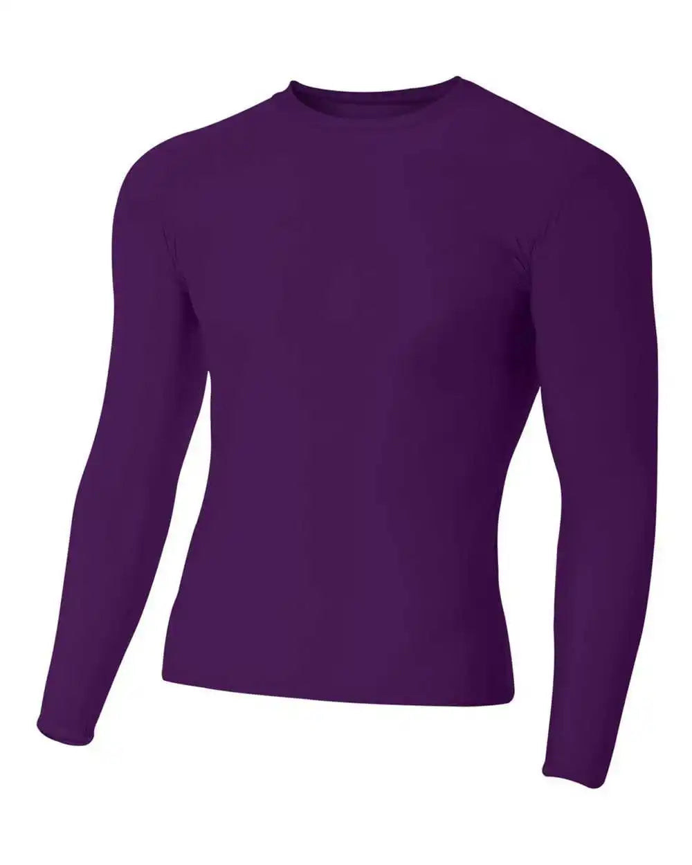 A4 N3133 Long Sleeve Compression Crew Purple