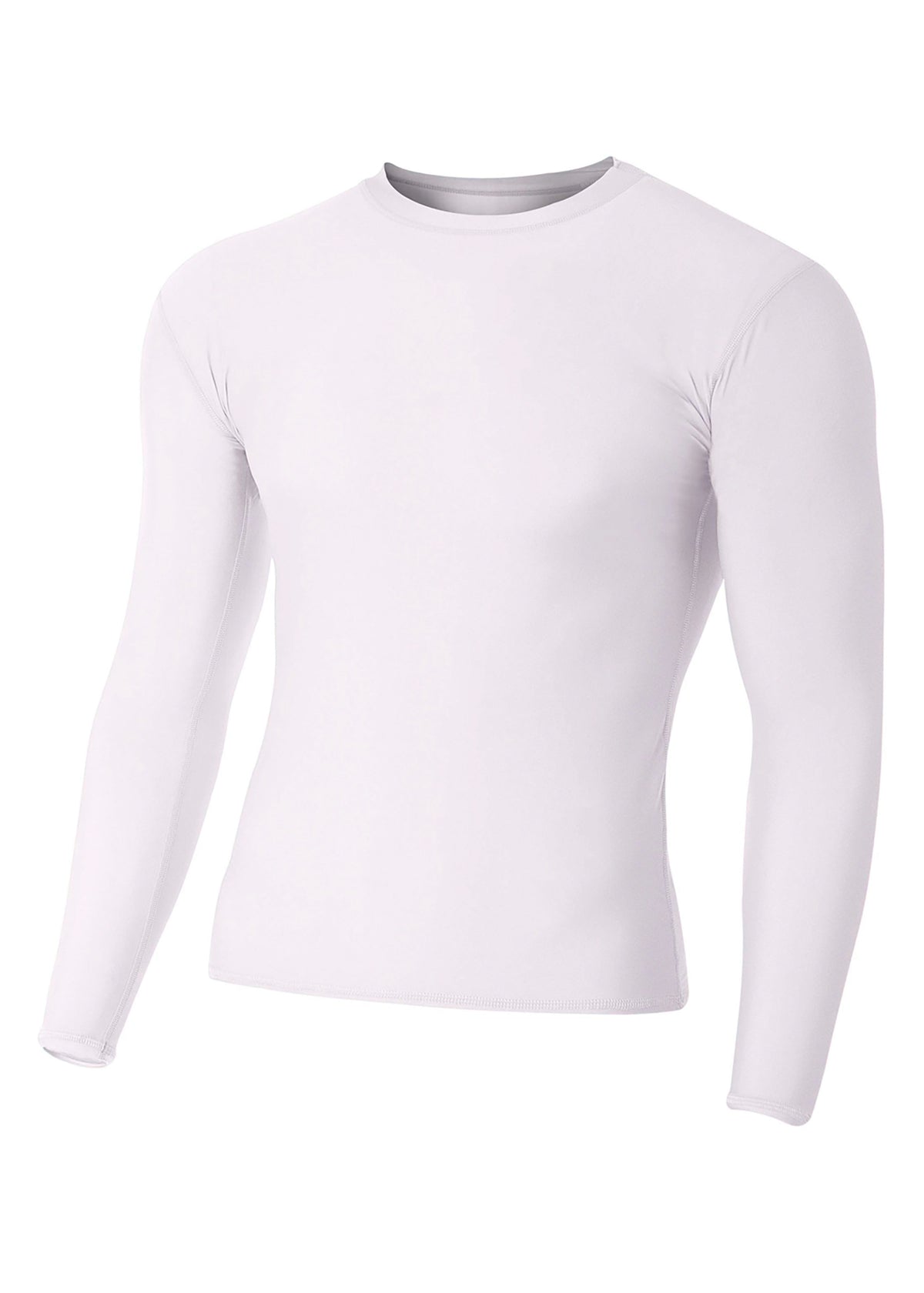 A4 N3133 Long Sleeve Compression Crew - White
