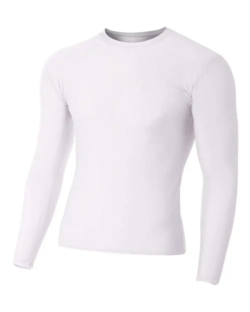 A4 N3133 Long Sleeve Compression Crew White