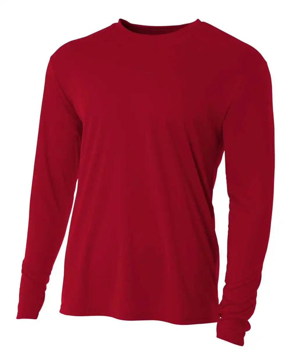 A4 N3165 Cooling Performance Long Sleeve Crew Cardinal