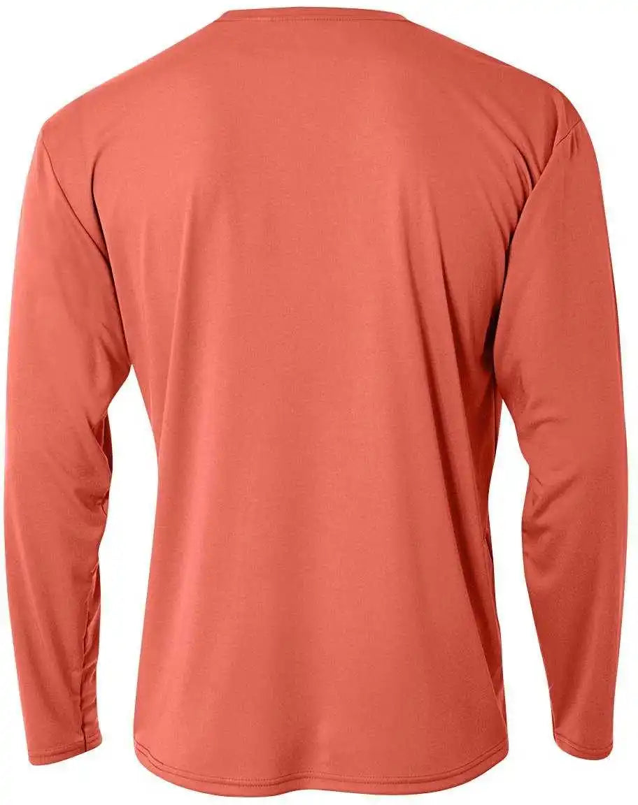 A4 N3165 Cooling Performance Long Sleeve Crew Coral