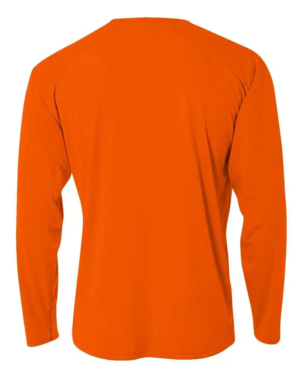 A4 N3165 Cooling Performance Long Sleeve Crew Safety Orange