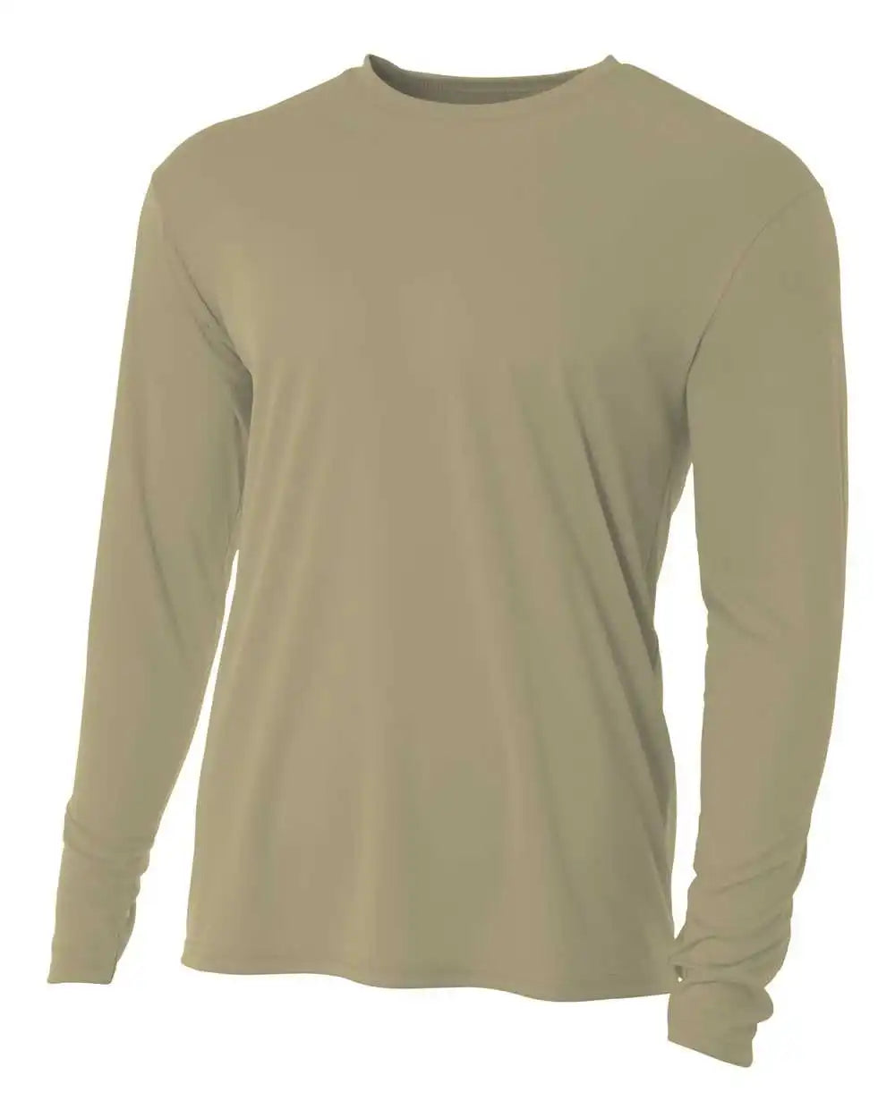 A4 N3165 Cooling Performance Long Sleeve Crew Sand