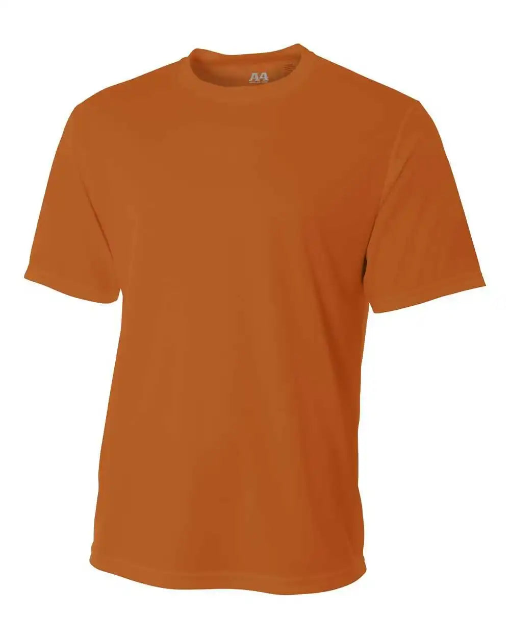 A4 N3252 Men’s Short Sleeve Crew Birds Eye Mesh Tee - Athletic Orange