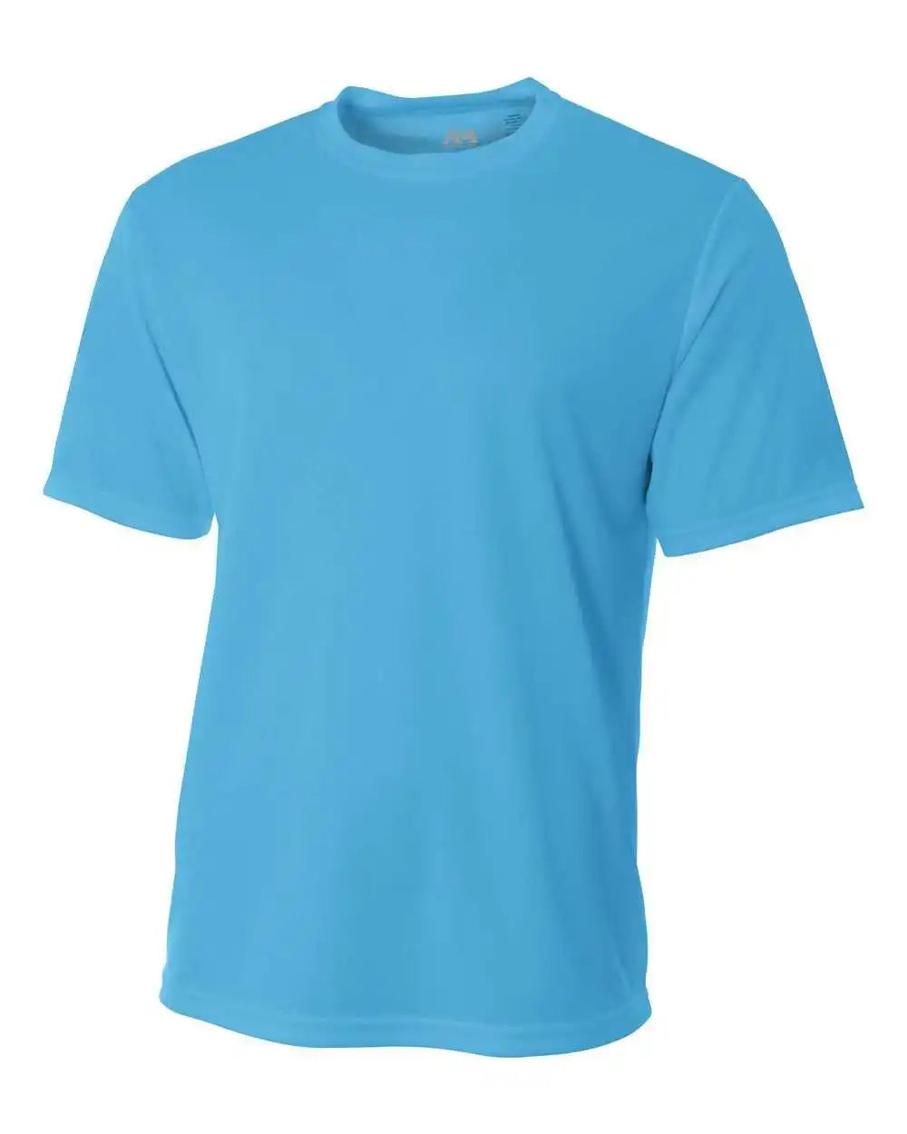 A4 N3252 Men’s Short Sleeve Crew Birds Eye Mesh Tee Electric Blue