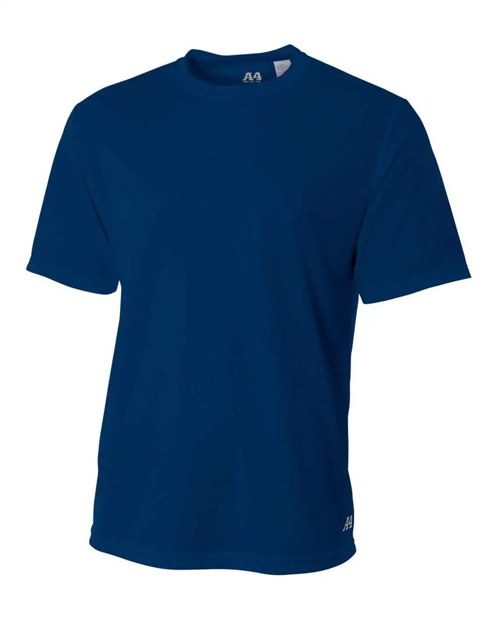 A4 N3252 Men’s Short Sleeve Crew Birds Eye Mesh Tee - Navy