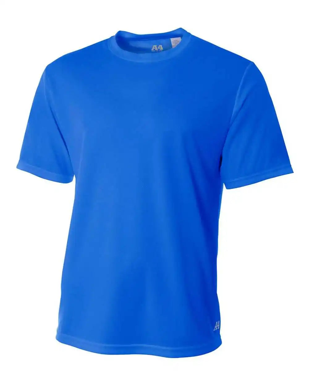 A4 N3252 Men’s Short Sleeve Crew Birds Eye Mesh Tee Royal