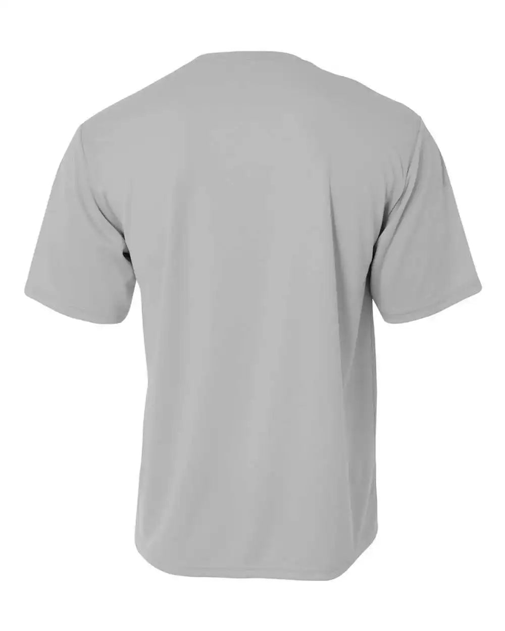 A4 N3252 Men’s Short Sleeve Crew Birds Eye Mesh Tee Silver