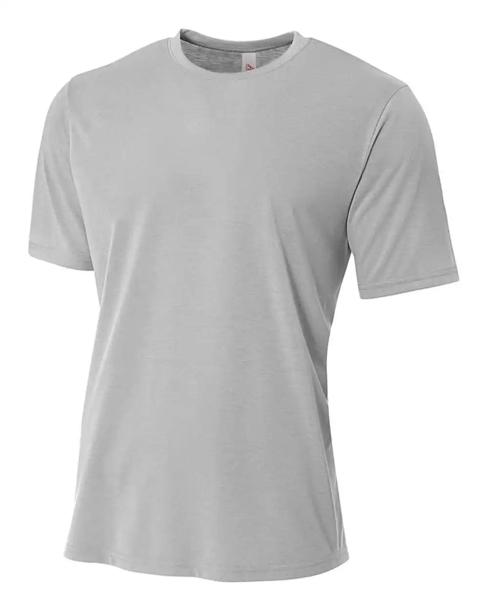 A4 N3264 Spun Poly Tee Silver