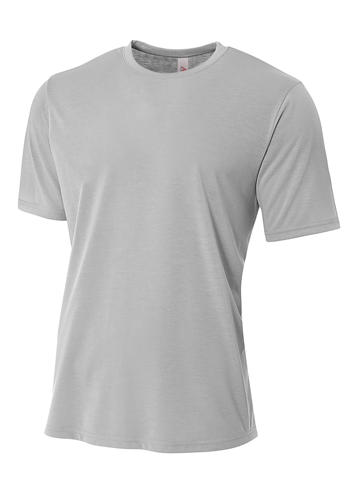 A4 N3264 Spun Poly Tee - Silver - s