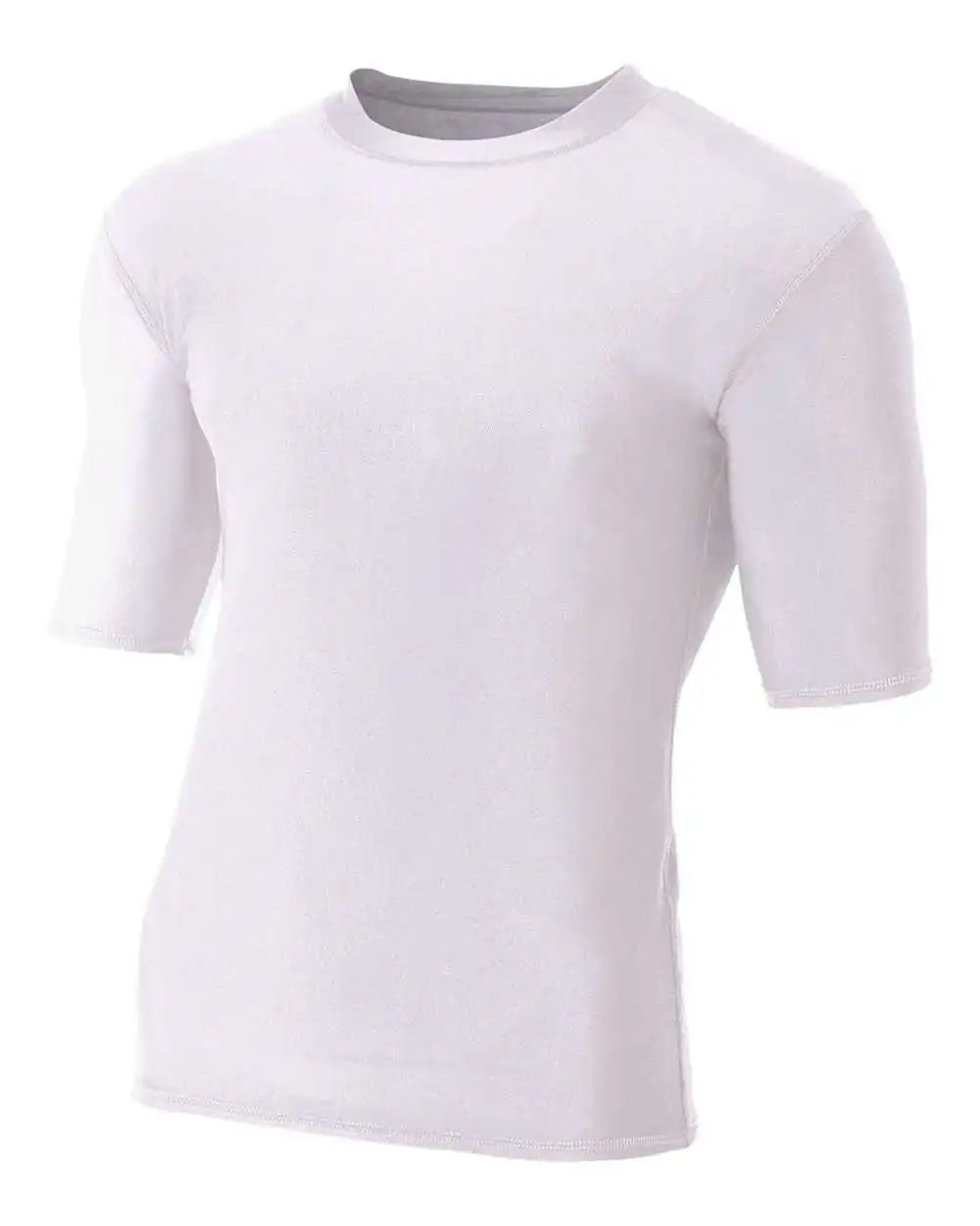 A4 N3283 1/2 Sleeve Compression Crew White