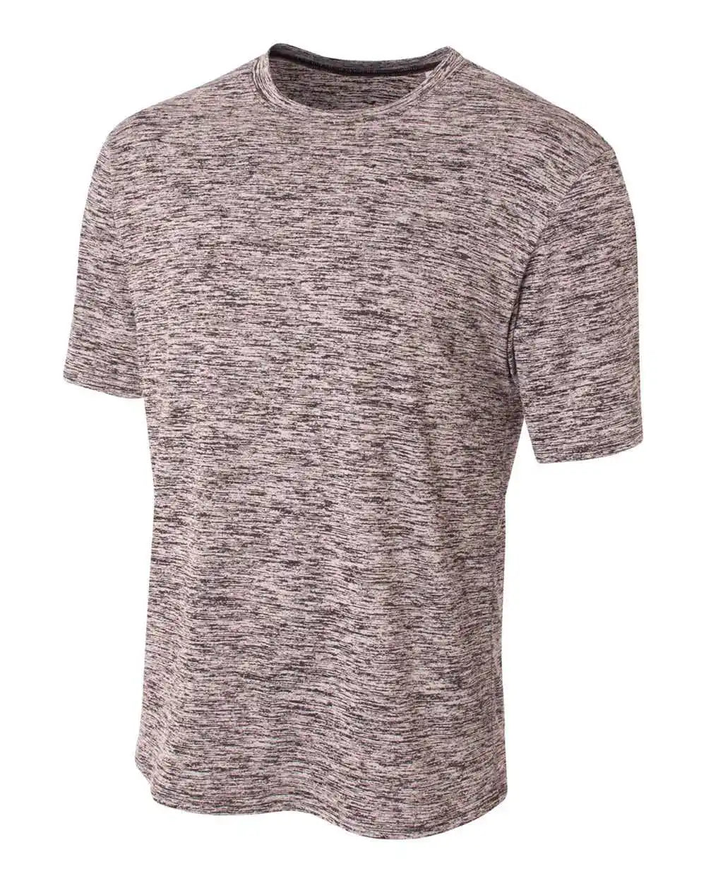 A4 N3296 Space Dye Tech Shirt - Black